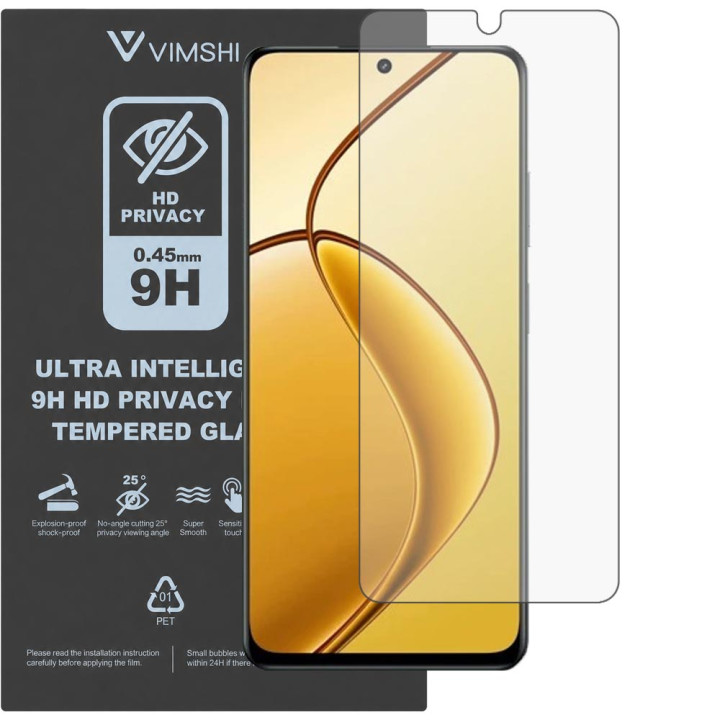 Протиударна захисна плівка антишпигун Vimshi Ultra 9H Privacy Flex для realme 12 Pro+