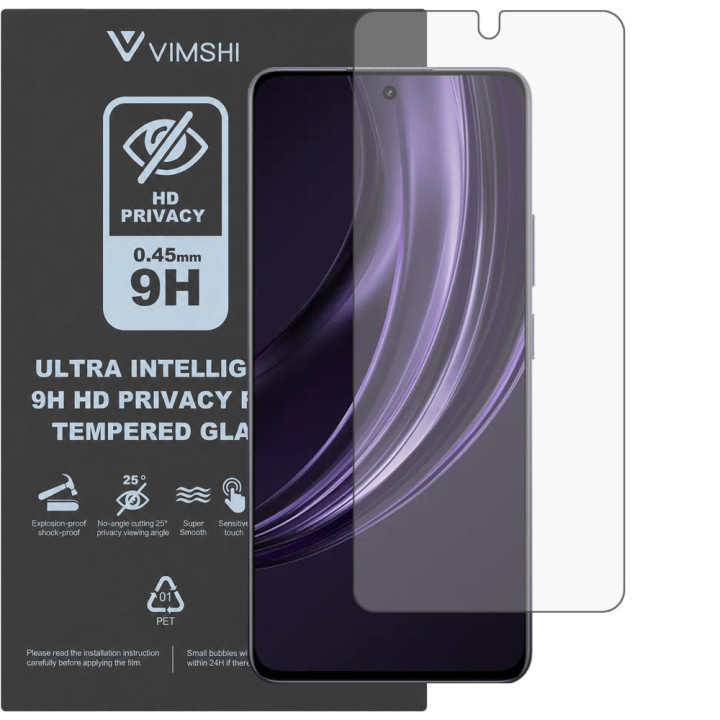 Протиударна захисна плівка антишпигун Vimshi Ultra 9H Privacy Flex для realme 13+