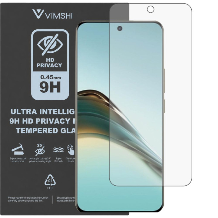 Противоударная защитная пленка антишпион Vimshi Ultra 9H Privacy Flex для realme 13 Pro