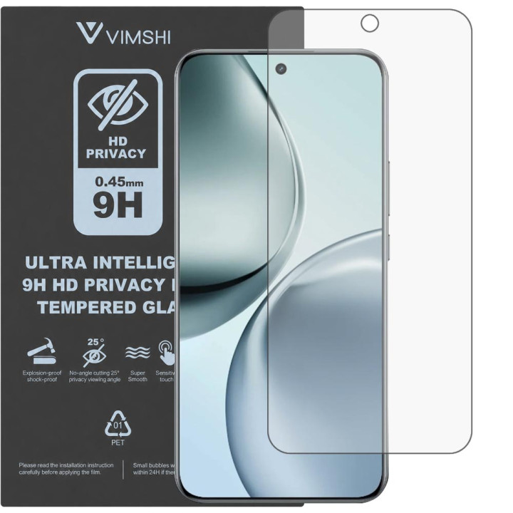 Протиударна захисна плівка антишпигун Vimshi Ultra 9H Privacy Flex для realme 14 Pro