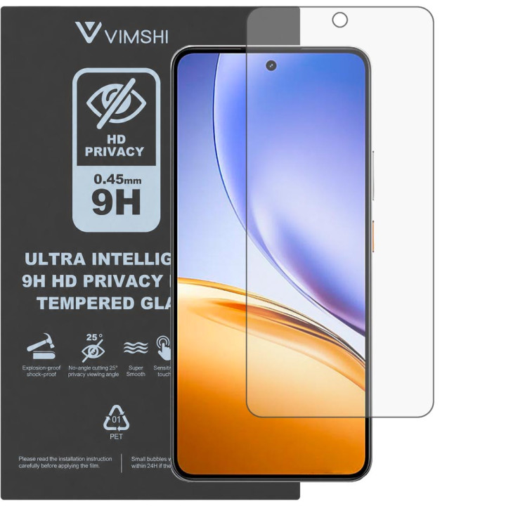 Протиударна захисна плівка антишпигун Vimshi Ultra 9H Privacy Flex для realme 14