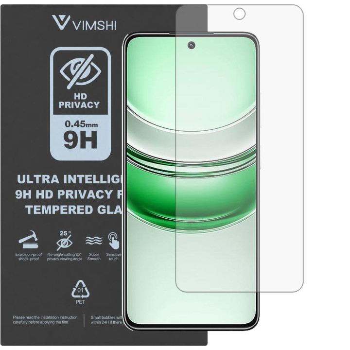 Протиударна захисна плівка антишпигун Vimshi Ultra 9H Privacy Flex для realme 14x 5G