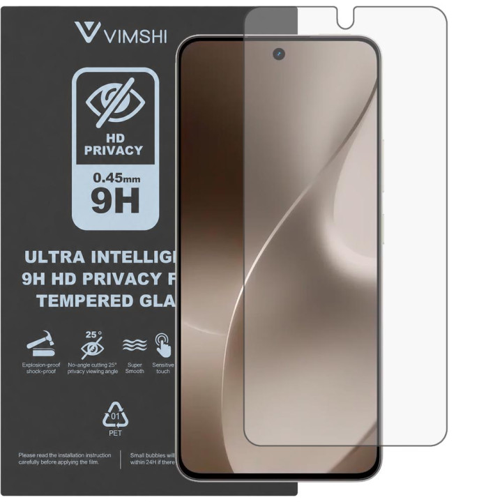 Протиударна захисна плівка антишпигун Vimshi Ultra 9H Privacy Flex для realme 15