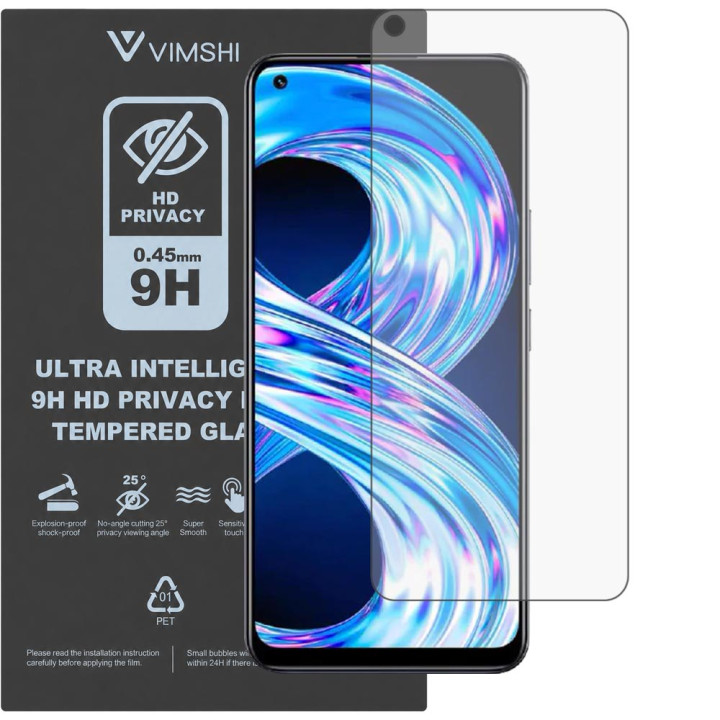 Протиударна захисна плівка антишпигун Vimshi Ultra 9H Privacy Flex для realme 8