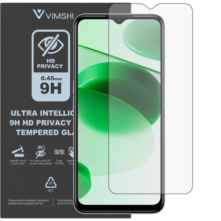 Протиударна захисна плівка антишпигун Vimshi Ultra 9H Privacy Flex для realme C35