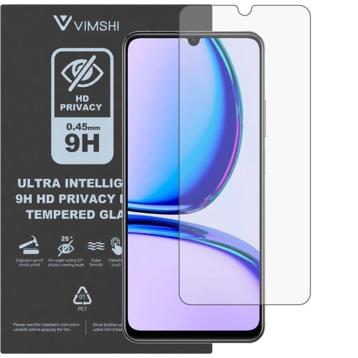Протиударна захисна плівка антишпигун Vimshi Ultra 9H Privacy Flex для realme C53