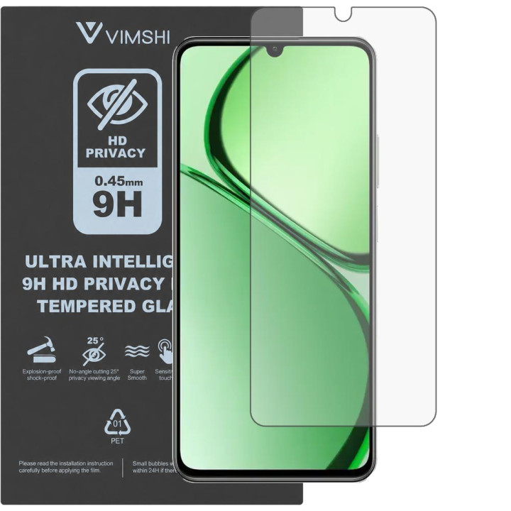 Протиударна захисна плівка антишпигун Vimshi Ultra 9H Privacy Flex для realme C63