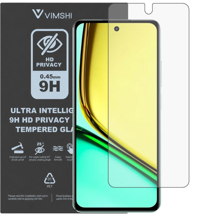 Протиударна захисна плівка антишпигун Vimshi Ultra 9H Privacy Flex для realme C67