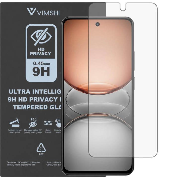Протиударна захисна плівка антишпигун Vimshi Ultra 9H Privacy Flex для realme C75