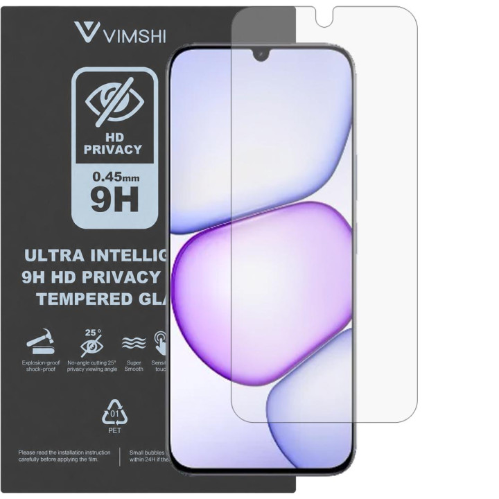 Противоударная защитная пленка антишпион Vimshi Ultra 9H Privacy Flex для realme C83 5G