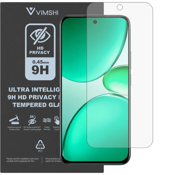 Противоударная защитная пленка антишпион Vimshi Ultra 9H Privacy Flex для realme C85