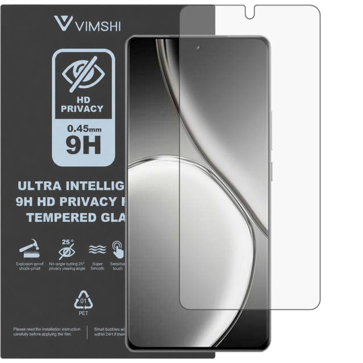 Протиударна захисна плівка антишпигун Vimshi Ultra 9H Privacy Flex для realme GT Neo6