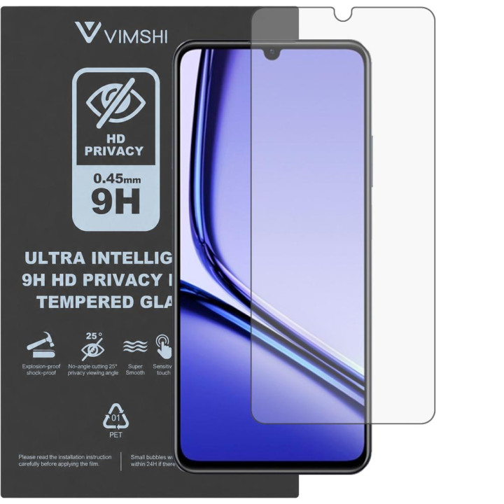 Противоударная защитная пленка антишпион Vimshi Ultra 9H Privacy Flex для realme Note 50