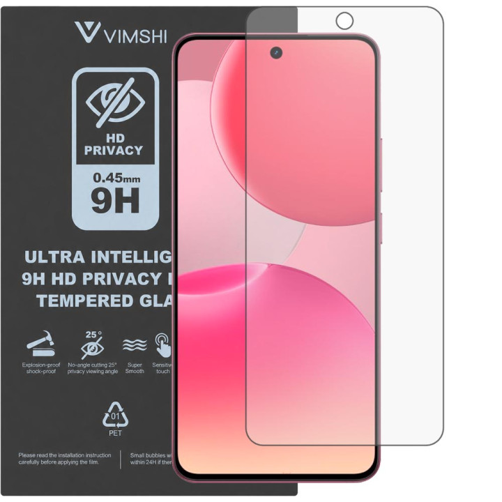 Противоударная защитная пленка антишпион Vimshi Ultra 9H Privacy Flex для realme P4