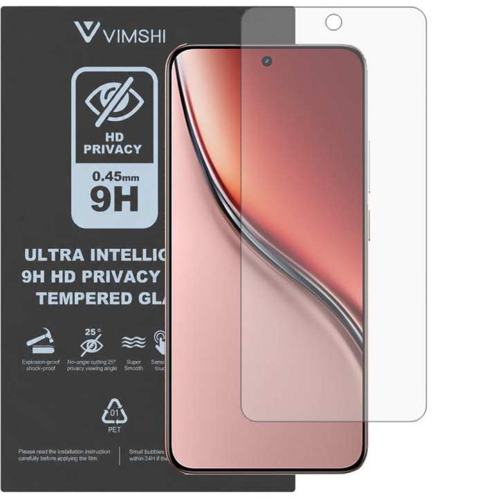 Противоударная защитная пленка антишпион Vimshi Ultra 9H Privacy Flex для realme P3 Ultra