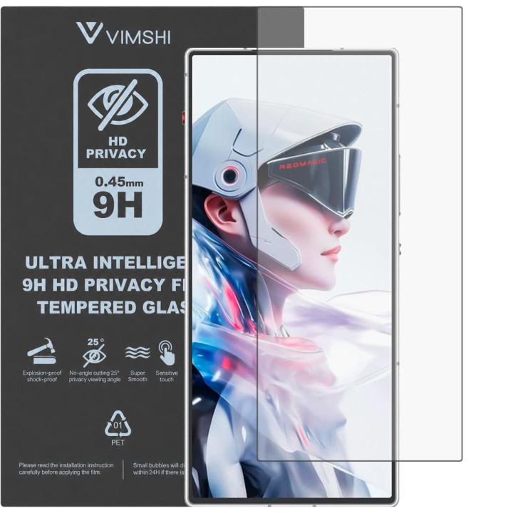 Противоударная защитная пленка антишпион Vimshi Ultra 9H Privacy Flex для ZTE REDMAGIC 10 Air