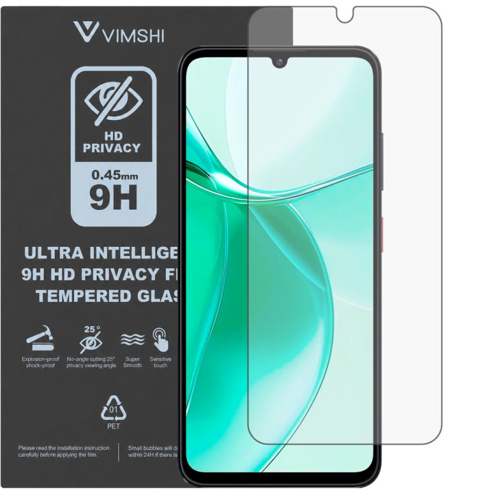Противоударная защитная пленка антишпион Vimshi Ultra 9H Privacy Flex для ZTE Blade A35