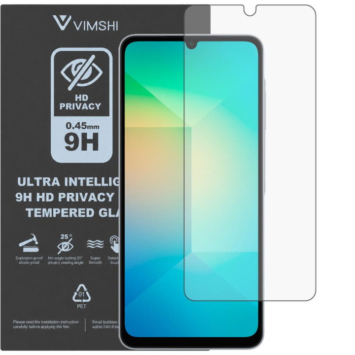 Противоударная защитная пленка антишпион Vimshi Ultra 9H Privacy Flex для Samsung Galaxy A06
