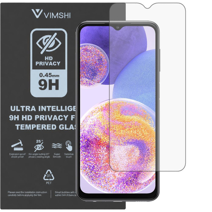 Противоударная защитная пленка антишпион Vimshi Ultra 9H Privacy Flex для Samsung Galaxy A23