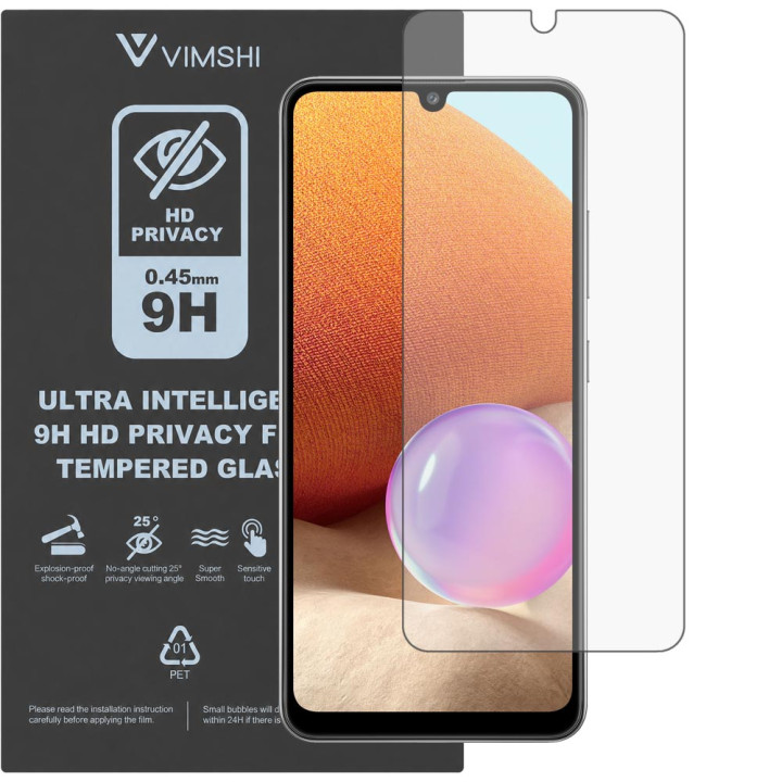 Противоударная защитная пленка антишпион Vimshi Ultra 9H Privacy Flex для Samsung Galaxy A32