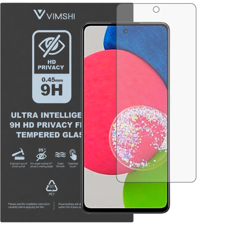 Противоударная защитная пленка антишпион Vimshi Ultra 9H Privacy Flex для Samsung Galaxy A52s