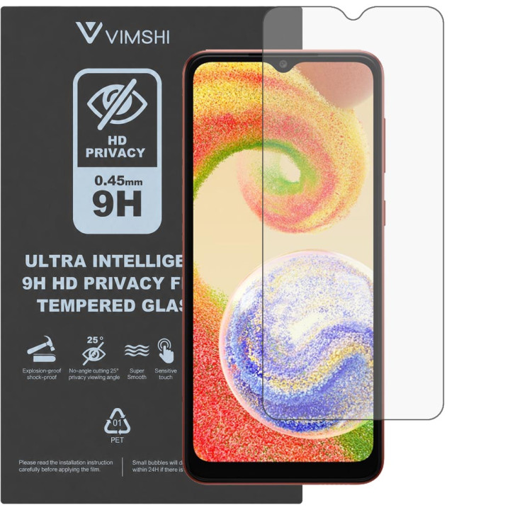 Противоударная защитная пленка антишпион Vimshi Ultra 9H Privacy Flex для Samsung Galaxy A04