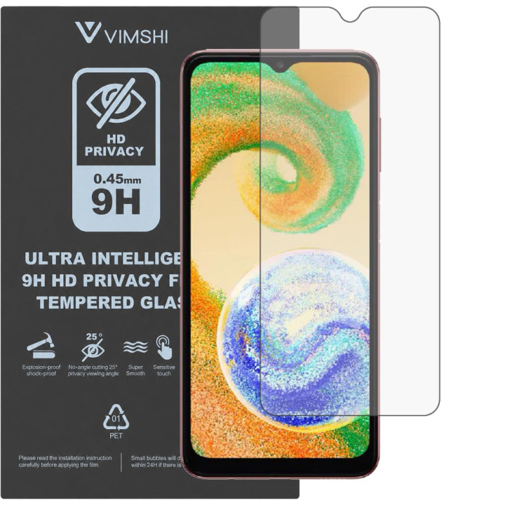 Противоударная защитная пленка антишпион Vimshi Ultra 9H Privacy Flex для Samsung Galaxy A04s