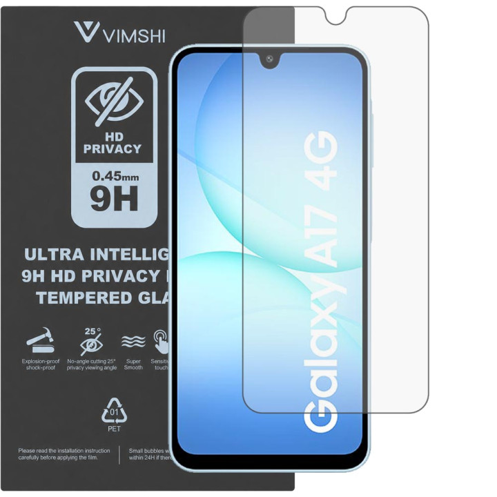 Противоударная защитная пленка антишпион Vimshi Ultra 9H Privacy Flex для Samsung Galaxy A17 4G