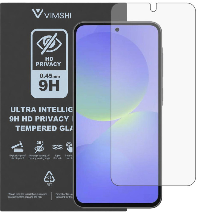 Противоударная защитная пленка антишпион Vimshi Ultra 9H Privacy Flex для Samsung Galaxy A36 5G