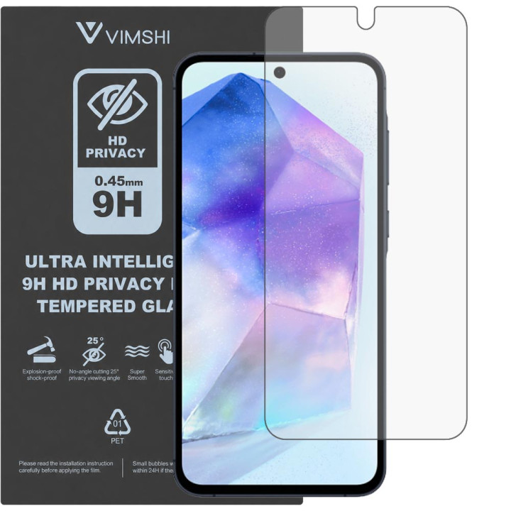 Противоударная защитная пленка антишпион Vimshi Ultra 9H Privacy Flex для Samsung Galaxy A55 5G