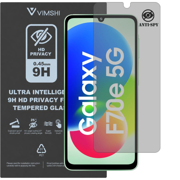 Протиударна захисна плівка антишпигун Vimshi Ultra 9H Privacy Flex для Samsung Galaxy F70e 5G