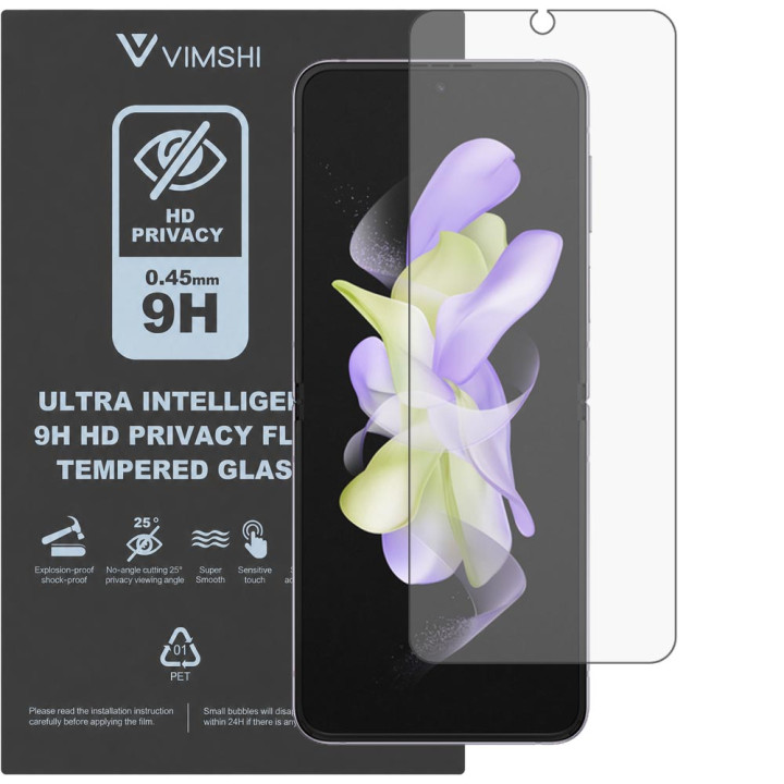 Противоударная защитная пленка антишпион Vimshi Ultra 9H Privacy Flex для Samsung Galaxy Flip4