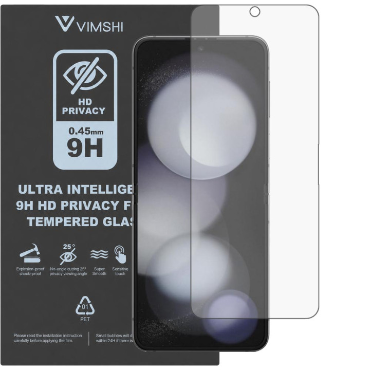 Противоударная защитная пленка антишпион Vimshi Ultra 9H Privacy Flex для Samsung Galaxy Flip5