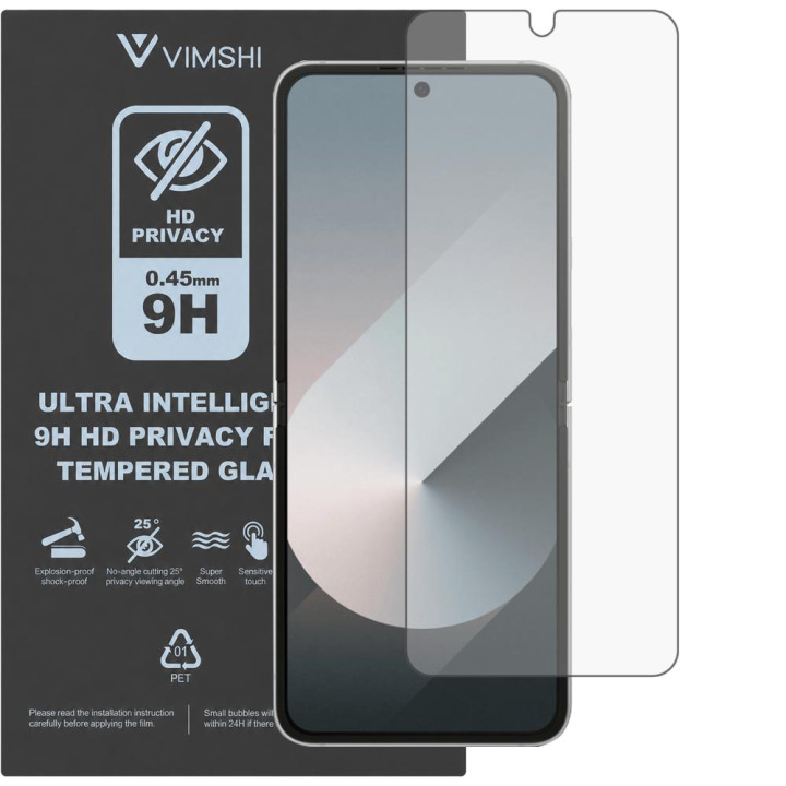 Противоударная защитная пленка антишпион Vimshi Ultra 9H Privacy Flex для Samsung Galaxy Flip6