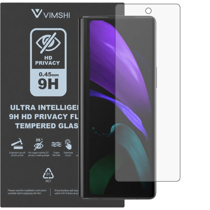Противоударная защитная пленка антишпион Vimshi Ultra 9H Privacy Flex для Samsung Galaxy Fold2