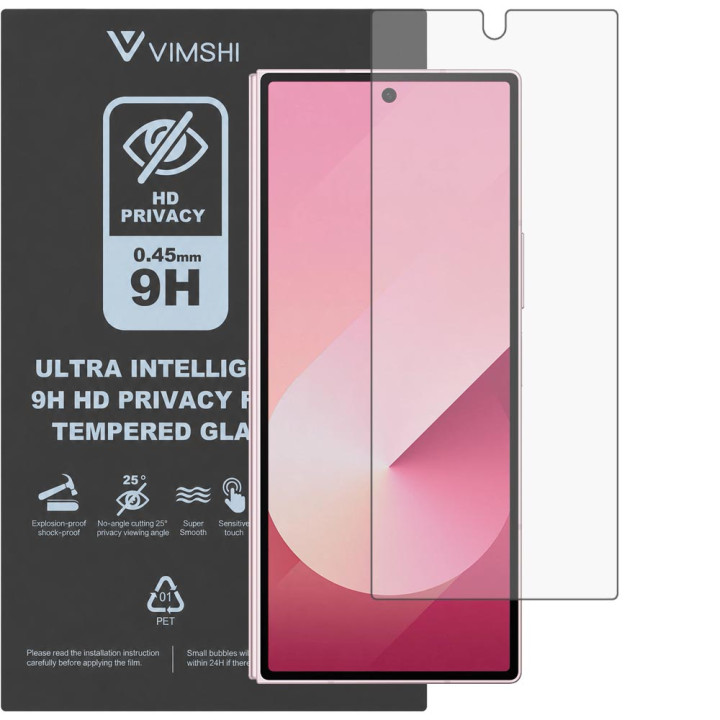 Противоударная защитная пленка антишпион Vimshi Ultra 9H Privacy Flex для Samsung Galaxy Fold6