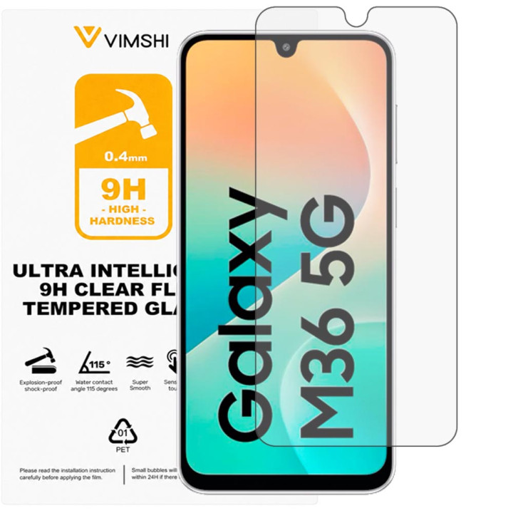 Протиударна захисна плівка Vimshi Ultra 9H Clear Flex для Samsung Galaxy M36 5G
