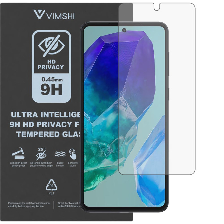 Противоударная защитная пленка антишпион Vimshi Ultra 9H Privacy Flex для Samsung Galaxy M55 5G