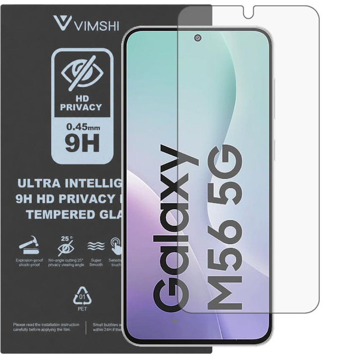 Противоударная защитная пленка антишпион Vimshi Ultra 9H Privacy Flex для Samsung Galaxy M56 5G