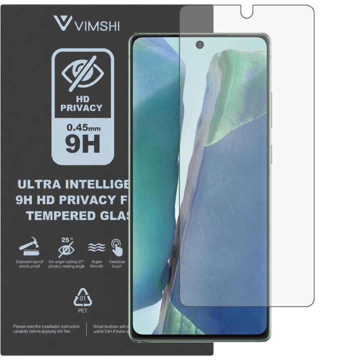 Противоударная защитная пленка антишпион Vimshi Ultra 9H Privacy Flex для Samsung Galaxy Note 20 5G