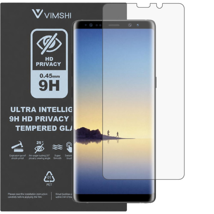 Противоударная защитная пленка антишпион Vimshi Ultra 9H Privacy Flex для Samsung Galaxy Note 8