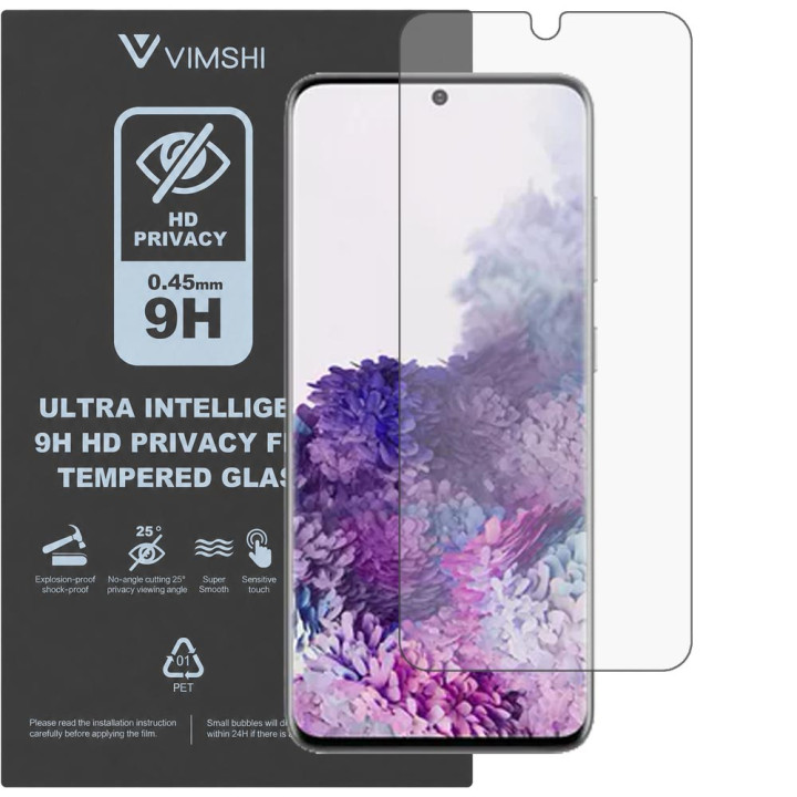Противоударная защитная пленка антишпион Vimshi Ultra 9H Privacy Flex для Samsung Galaxy S20 5G