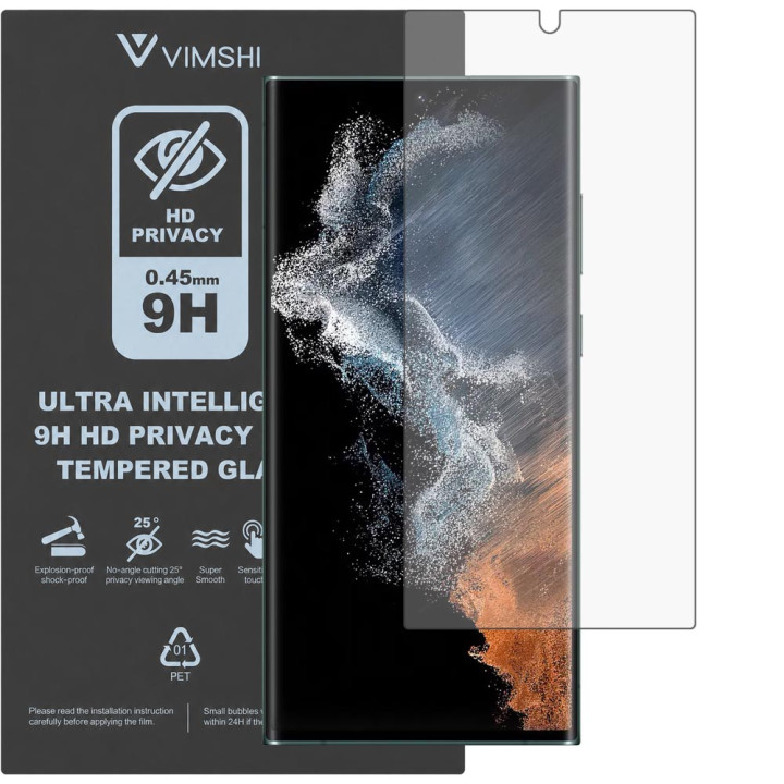 Протиударна захисна плівка антишпигун Vimshi Ultra 9H Privacy Flex для Samsung Galaxy S22 Ultra