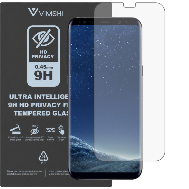 Противоударная защитная пленка антишпион Vimshi Ultra 9H Privacy Flex для Samsung Galaxy S8