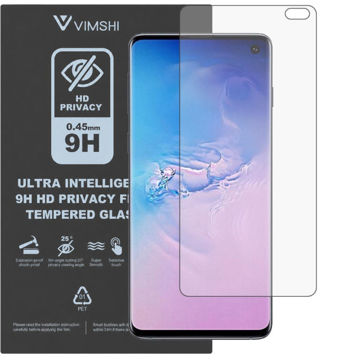 Протиударна захисна плівка антишпигун Vimshi Ultra 9H Privacy Flex для Samsung Galaxy S10+