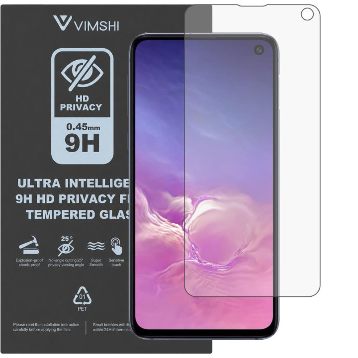 Противоударная защитная пленка антишпион Vimshi Ultra 9H Privacy Flex для Samsung Galaxy S10e