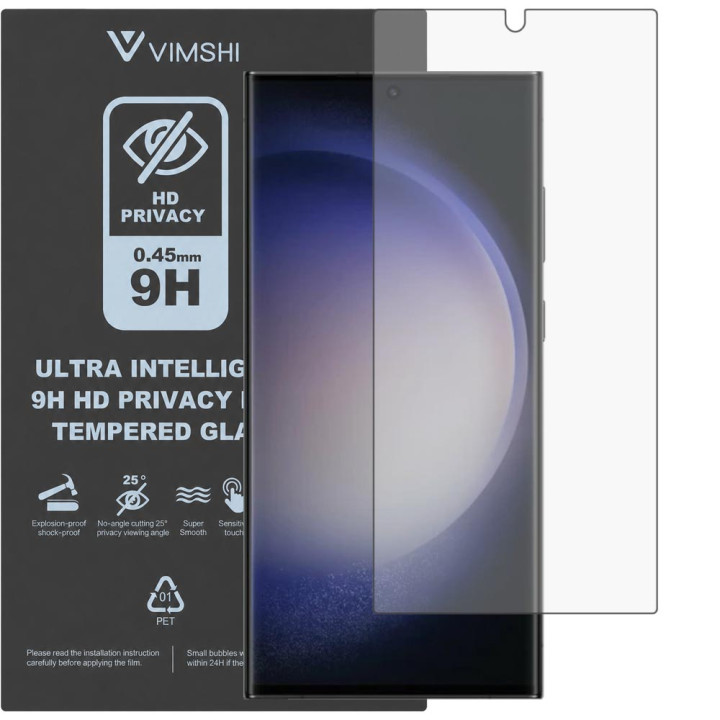 Противоударная защитная пленка антишпион Vimshi Ultra 9H Privacy Flex для Samsung Galaxy S23 Ultra