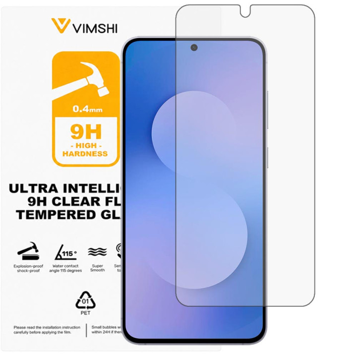 Противоударная защитная пленка Vimshi Ultra 9H Clear Flex для Samsung Galaxy S25 FE