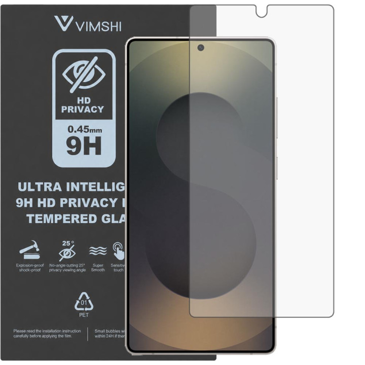 Противоударная защитная пленка антишпион Vimshi Ultra 9H Privacy Flex для Samsung Galaxy S25 Ultra