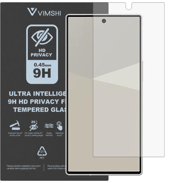 Противоударная защитная пленка антишпион Vimshi Ultra 9H Privacy Flex для Sharp AQUOS R10 5G